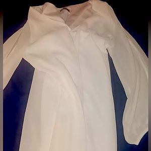 Women's Spring Summer V Neck Ruffles Long Sleeve Dress Loose Flowy